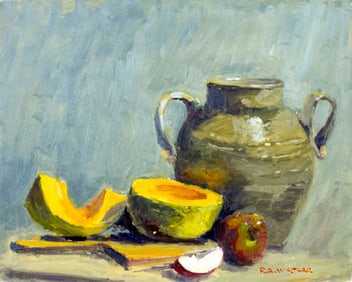 Robert Waltsak (NJ,b 1944) oil painting
