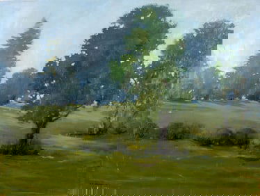 Robert Waltsak (NJ,b 1944) oil painting