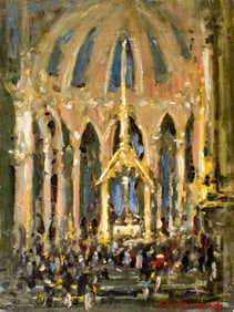 Robert Waltsak (NJ,b 1944) oil painting