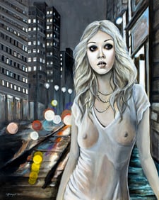 Cate Rangel (DC,CA,20/21C) acrylic painting