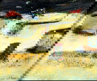 Pierre Bisiaux (France,1924-2005) oil painting