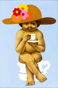 Arne Besser (IL,CA,1935-2012) oil painting