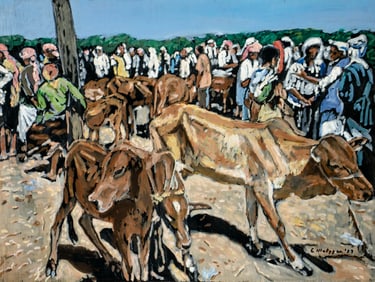 Evelyn Metzger (NY,Brazil,1911-2007) oil painting