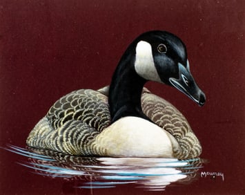 Lee Mauney (NC,20/21C) gouache painting