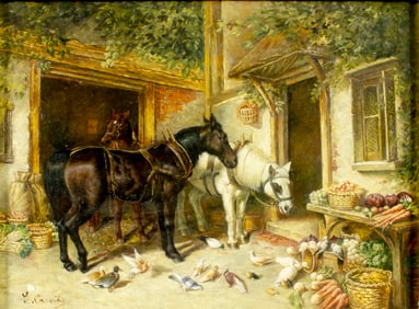 Laura E Cassidy (US,20C) oil painting