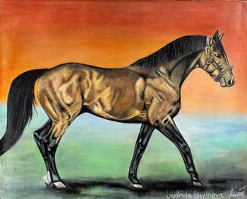Lyudmila Litvinova (Russia,b 1991) oil painting