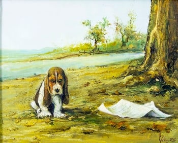 Elio Lazzari (Italy,1942-?) oil painting