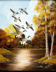 Ruby Noeleen Parks (VA,1940-2012) acrylic painting