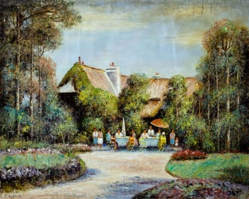 J Colletti (Europe,20C) oil painting