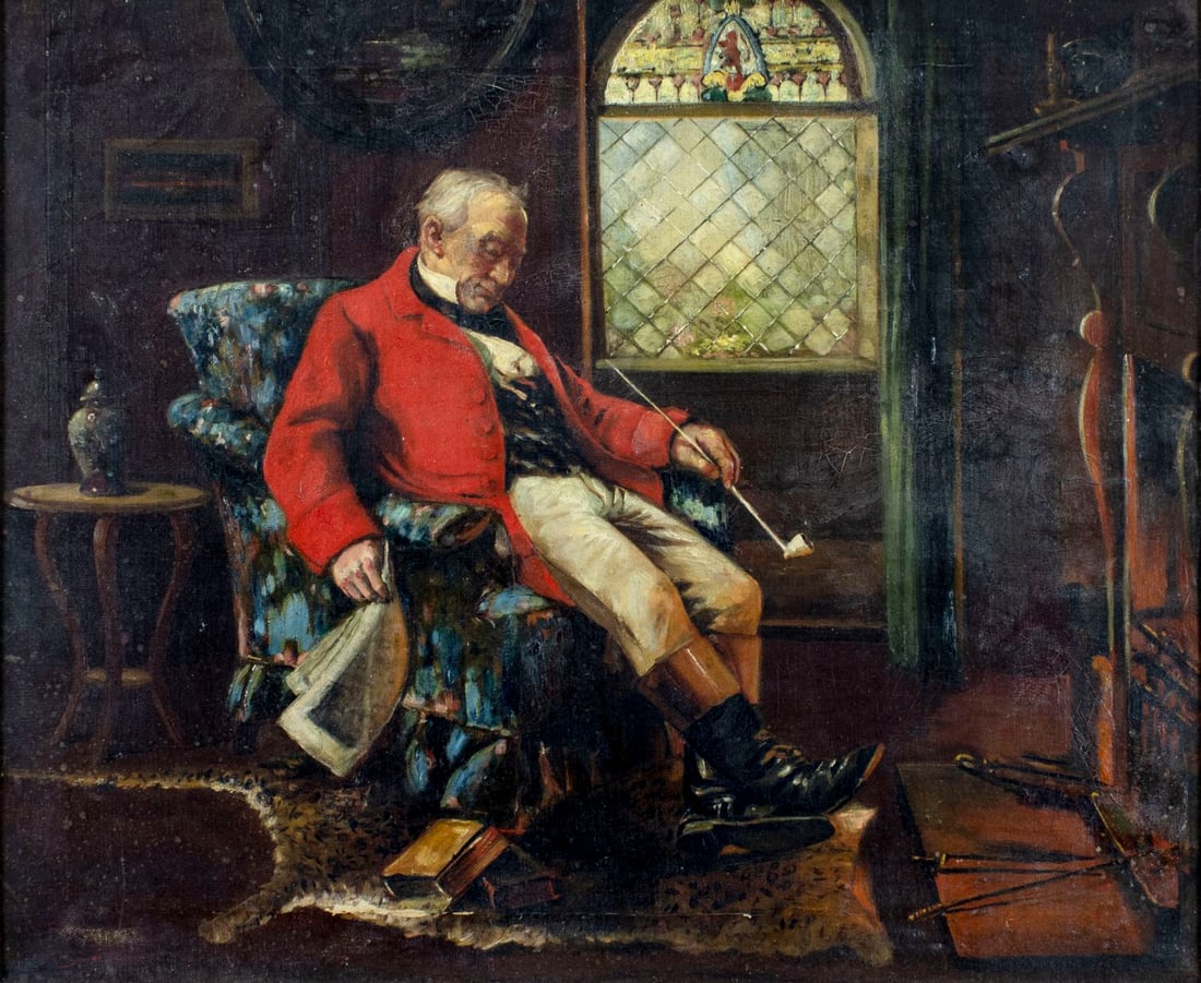 ATTRIB William Birney (NY,OH,1858-1909) oil painting antique (1 of 15)