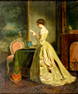Antique 19C French oil painting