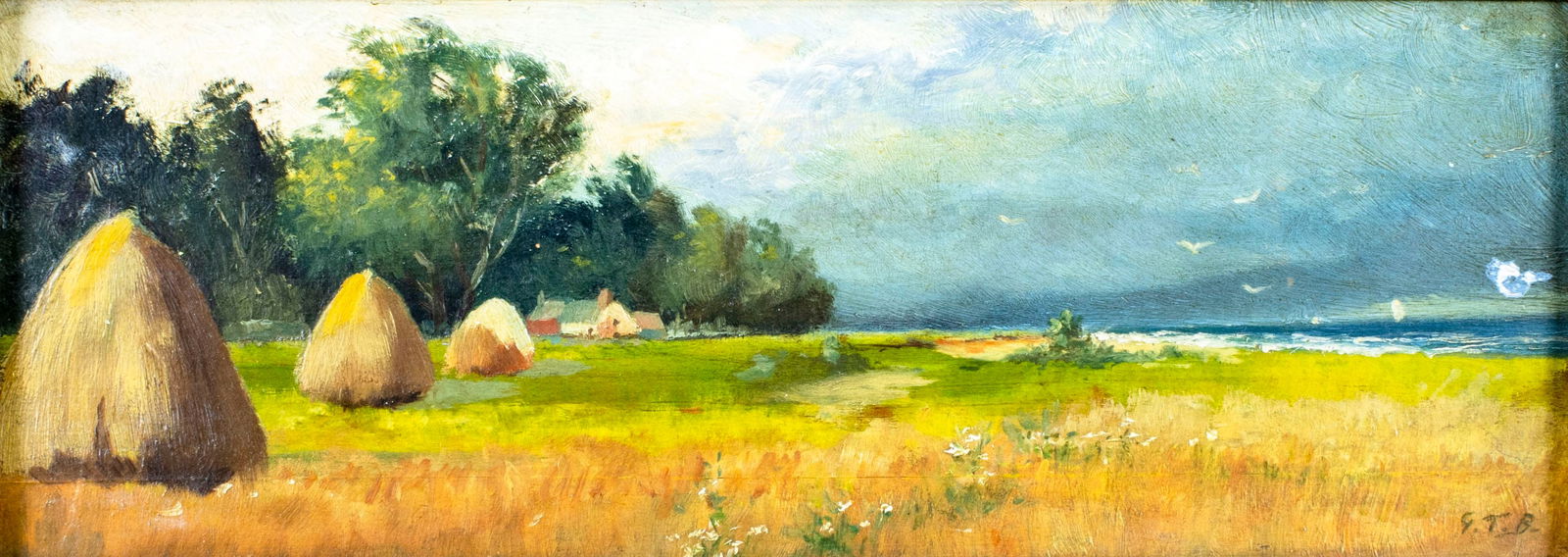 George T Brown (RI,19/20C) oil painting antique (1 of 12)