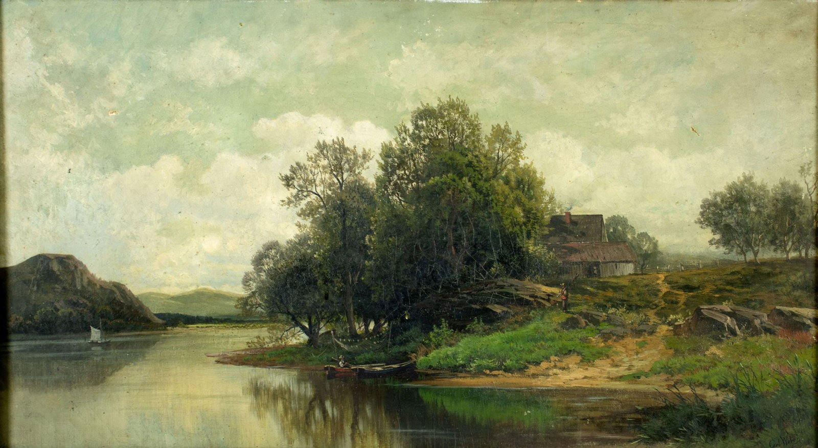 Carl Weber (PA,German,1850-1921) oil painting antique (1 of 12)