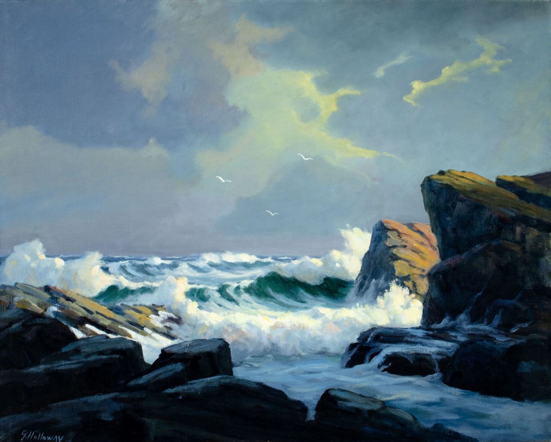 George Holloway (NJ,20C) oil painting (1 of 12)