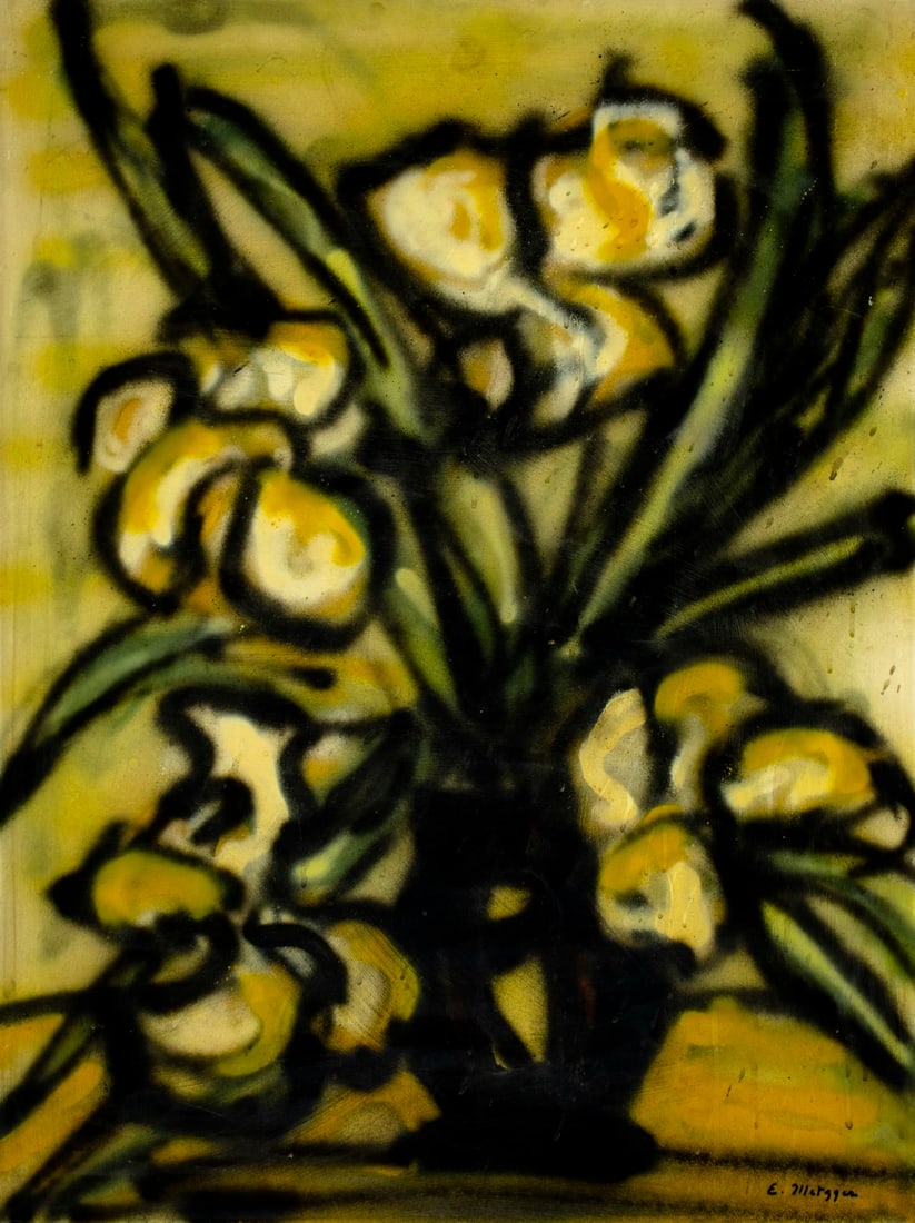 Evelyn Metzger (NY,Brazil,1911-2007) acrylic painting (1 of 12)