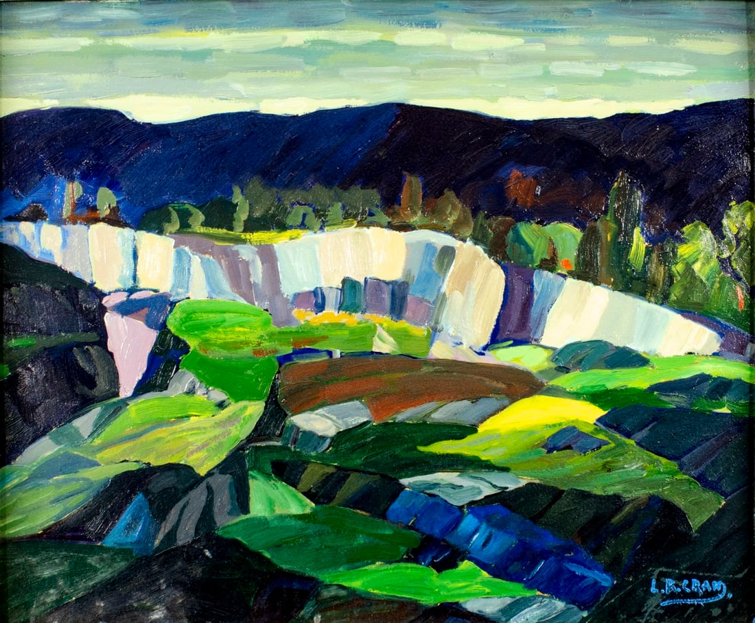 Leighton Cram (MA,1895-1981) oil painting (1 of 12)