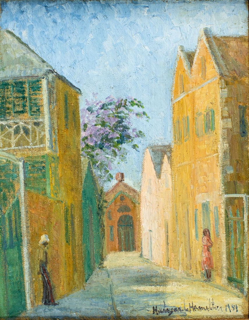 Hildegarde Hamilton (FL,VA,1898-1970) oil painting (1 of 12)