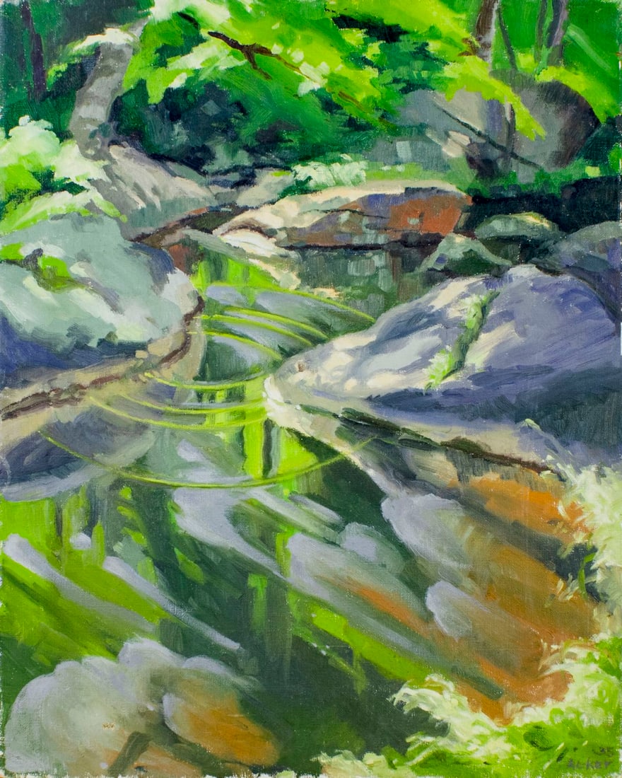 Eleanor Beatrice Acker (NJ,1907-?) oil painting antique (1 of 13)