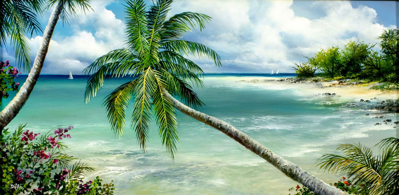 Judy Dyans (FL,20/21C) oil painting (1 of 14)