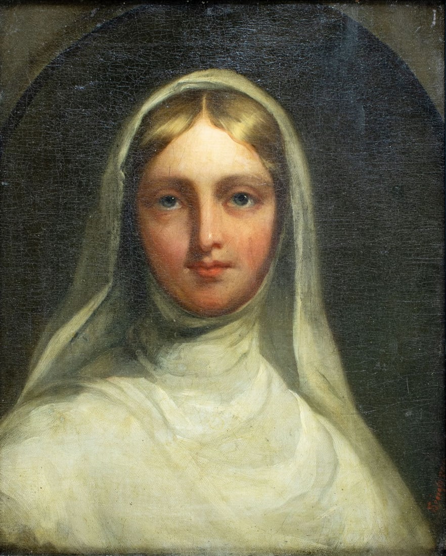 Simpson (US,19C) oil painting antique (1 of 13)