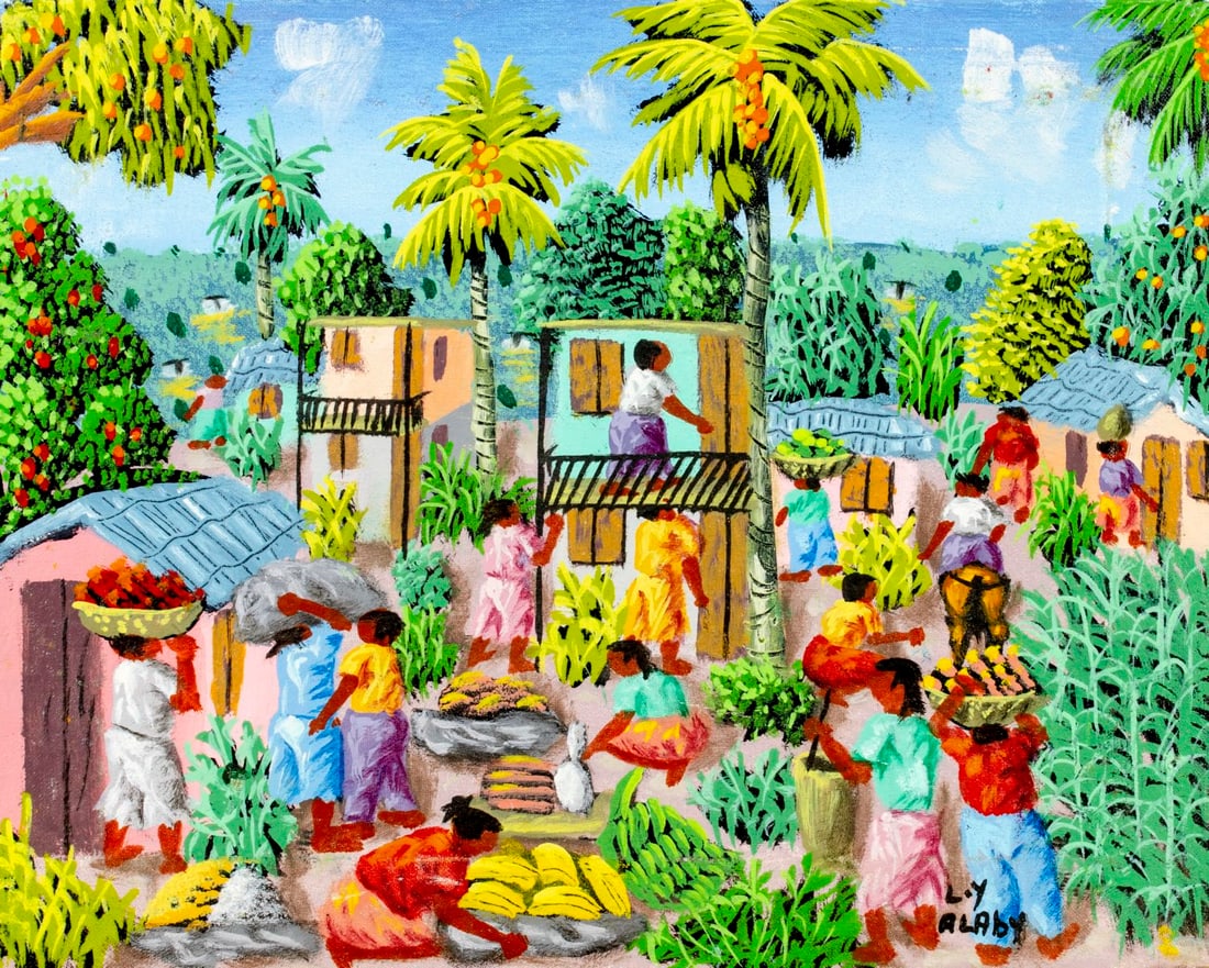 L Y Alaby (haiti,20c) Oil Painting