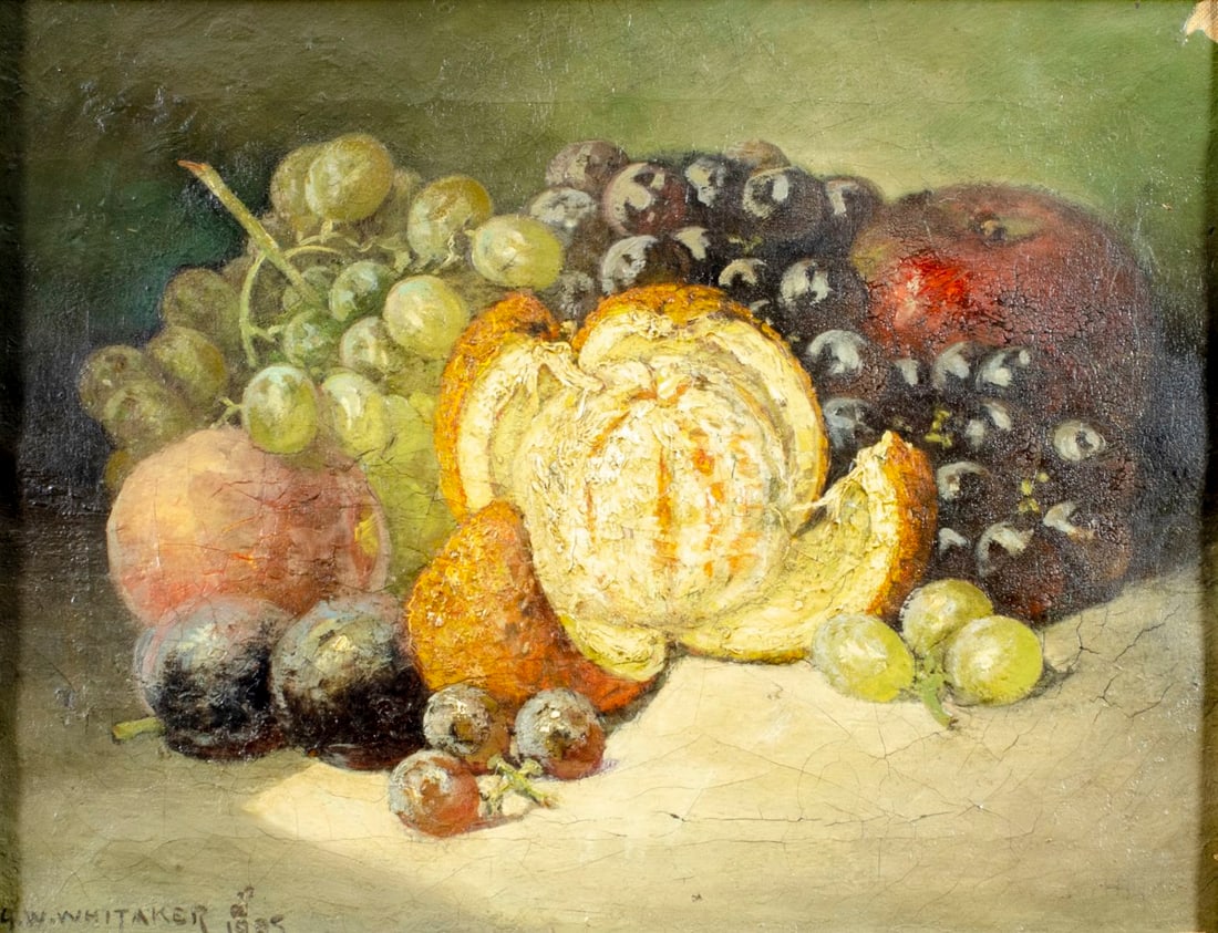 George William Whitaker (RI,NY,MA,1841-1916) oil painting antique (1 of 14)