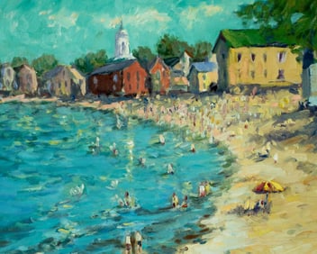 Robert Waltsak (NJ,b 1944) oil painting