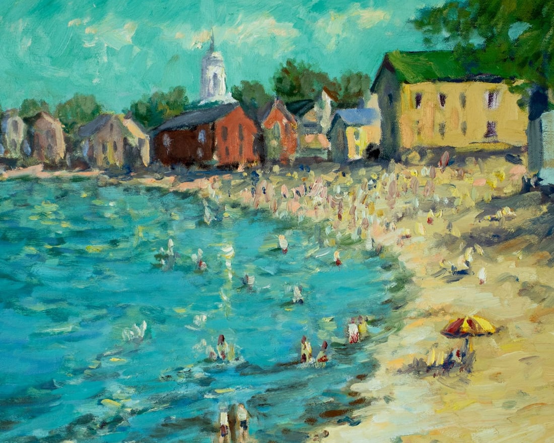 Robert Waltsak (NJ,b 1944) oil painting: ARTIST: Robert Alan Waltsak (New Jersey, born 1944) TITLE: Coastal Landscape, Rockport, MA (titled on verso) YEAR: 2020 MEDIUM: oil on canvas CONDITION: