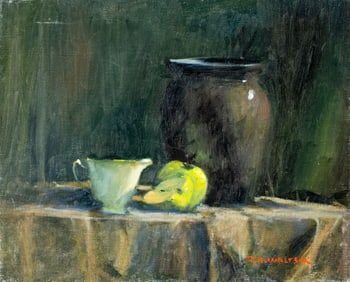 Robert Waltsak (NJ,b 1944) oil painting