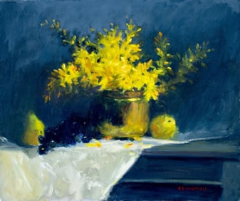 Robert Waltsak (NJ,b 1944) oil painting