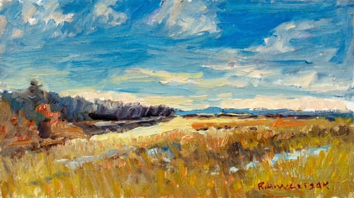 Robert Waltsak (NJ,b 1944) oil painting