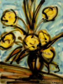Evelyn Metzger (NY,Brazil,1911-2007) acrylic painting