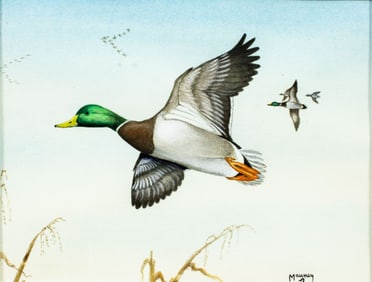 Lee Mauney (NC,20/21C) watercolor painting
