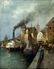 Karl Theodor Wagner (Austria,1856-1921) oil painting antique