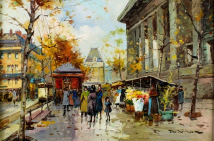 ATTRIB Andre Michel (France,Canada,b 1945) oil painting
