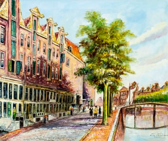 Piet Van Beek (Dutch,1912-1992) oil painting