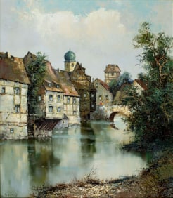 Willi Bauer (German,1923-?) oil painting