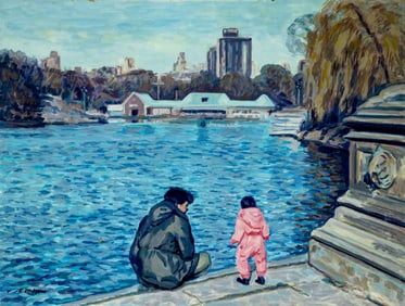 Evelyn Metzger (NY,Brazil,1911-2007) oil painting