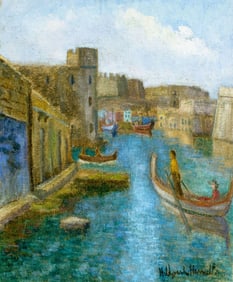 Hildegarde Hamilton (FL,VA,1898-1970) oil painting