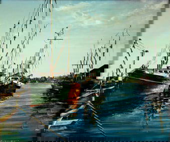 M R Mohring (US,mid 20C) oil painting