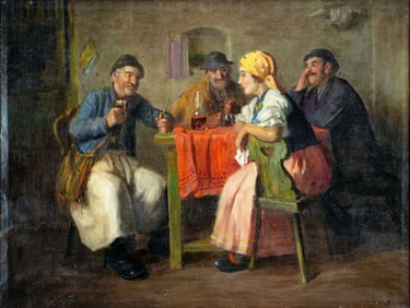 Andor G Horvath (Hungary,1876-1933) oil painting antique