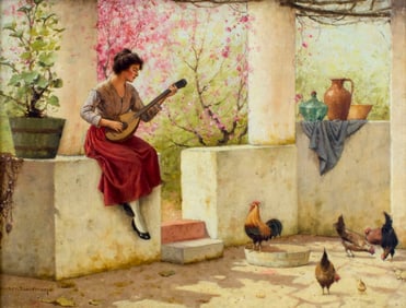 Walter Blackman (NY,IL,1847-1928) oil painting antique