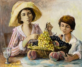 Jacques Lalande (French,1921-2003) oil painting