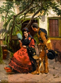 Jules Worms (France,Spain,1832-1924) oil painting antique