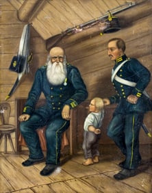 Antique 19C American oil painting
