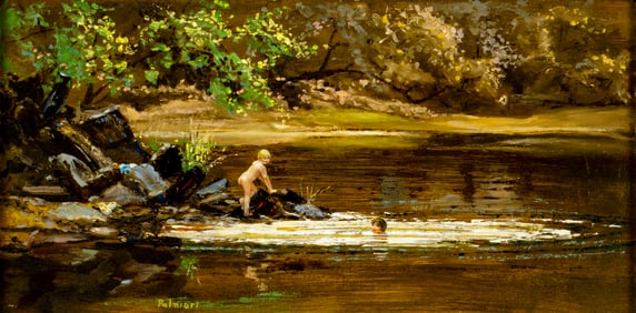 Frank Palmieri (NY,ME,1922-2017) oil painting