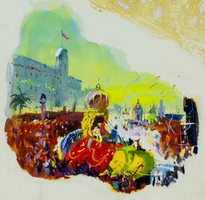 Hardie Gramatky (TX,CT,CA,1907-1979) gouache painting