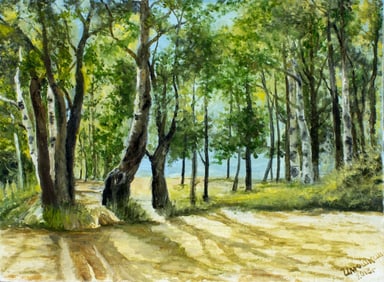 Viktor Ilyushkin (Russia,b 1946) oil painting