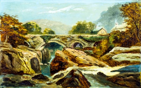 Vintage mid 20C European oil painting