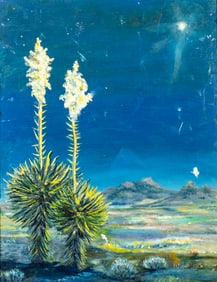 Vintage mid 20C California oil painting signed